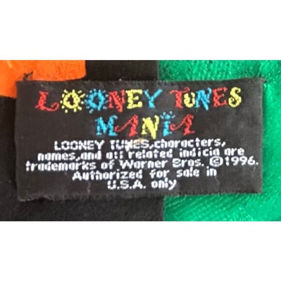 Looney Tunes Mania Vintage Pool Tie Warner Bros 1996 Bugs Bunny Daffy Sylvester - Picture 4 of 7